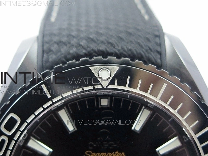 Planet Ocean 45.5mm Deep Black Real Ceramic VSF 1:1 Best Edition on Black Nylon Strap A8906 Super Clone